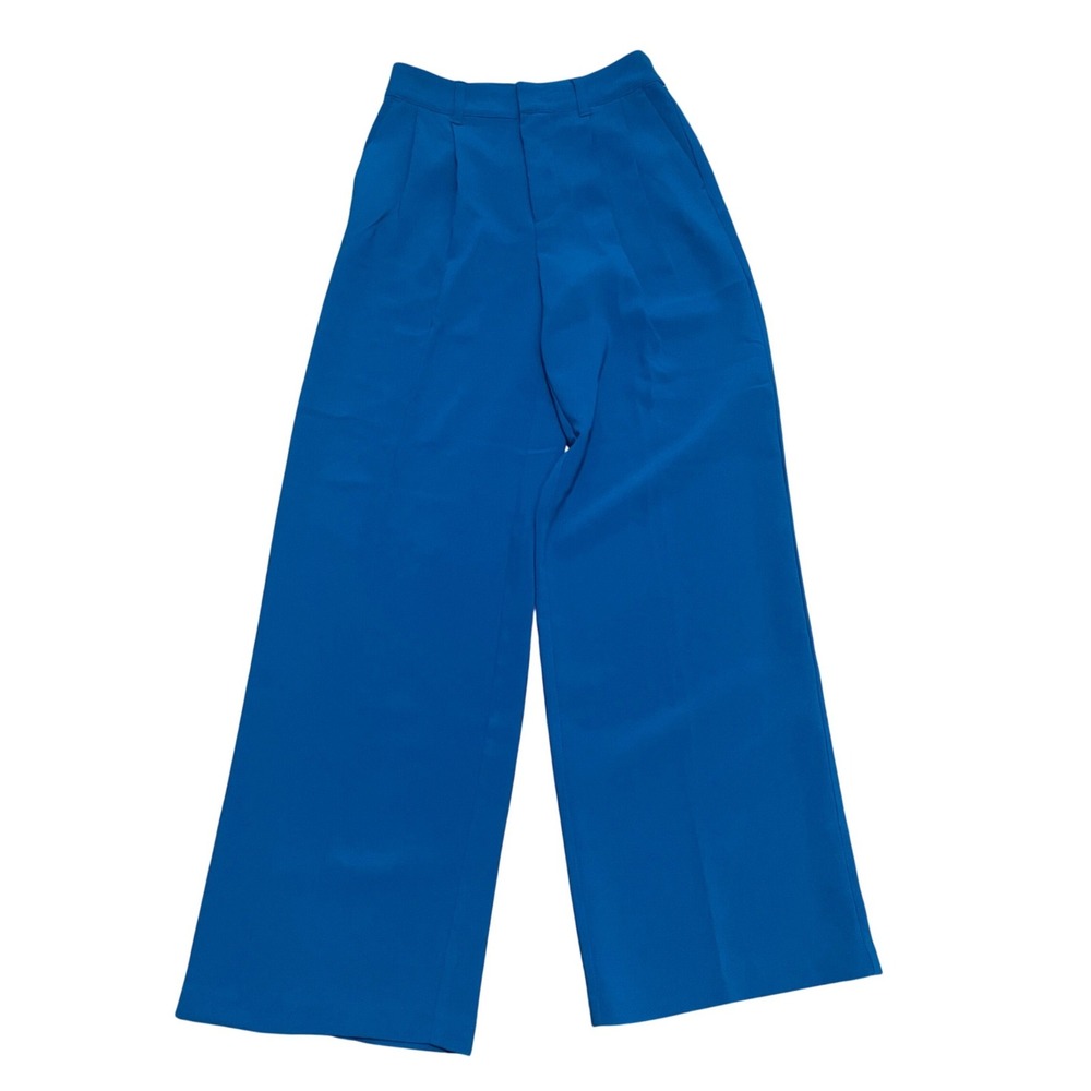 Sergio Hudson for Target Turquoise‎ Blue Wide Leg Pleated Trousers Pants XS NWT